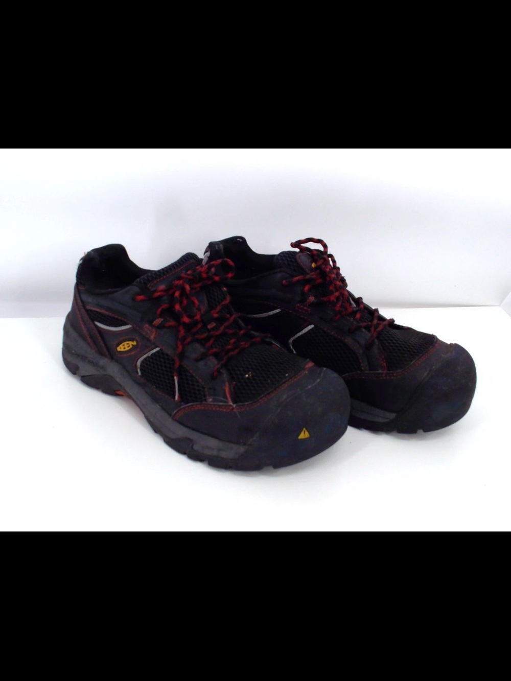 Keen Utility Work Shoes Men's Omaha Steel Toe Black Red Lining - US 10D